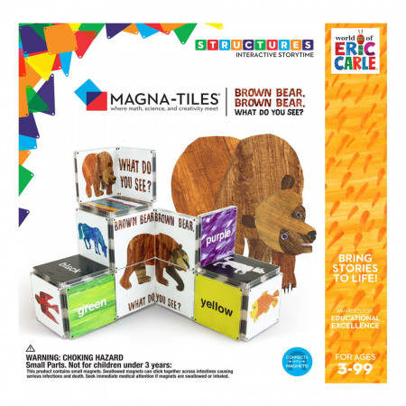 Magna-Tiles "Ursule brun, tu ce vezi?", Eric Carle (16 piese)