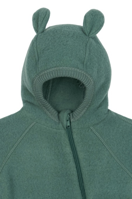 Overall lână merinos fleece Mikk-line - Teddy Balsam Green