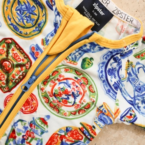 Salopetă din bambus Zipster - Ceramics (editie limitata)