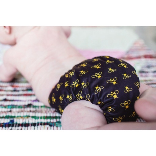 Scutec textil refolosibil cu buzunar Baba+Boo, Bees