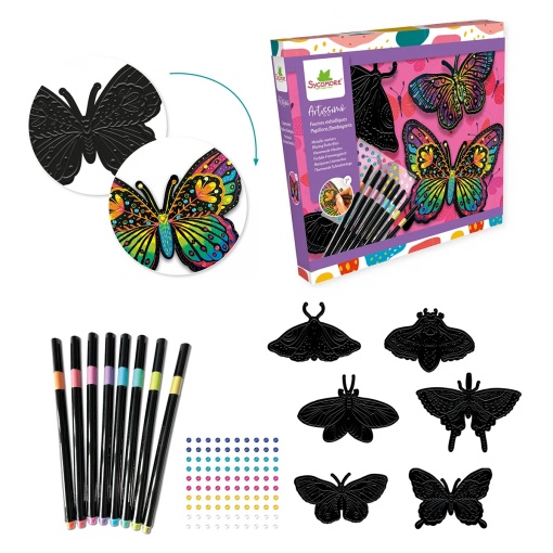 Set creativ cu markere metalice, Fluturi - Img 2