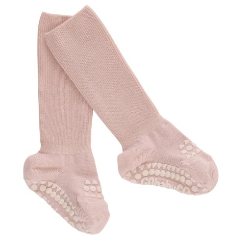 Șosete antiderapante din bambus GoBabyGo - Soft Pink
