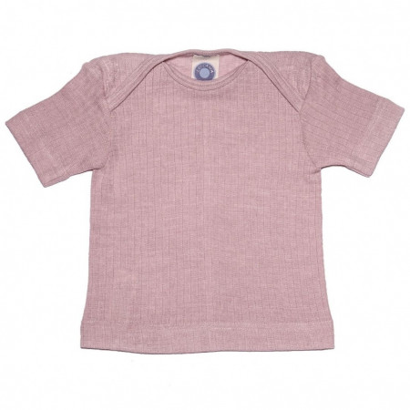 Tricou lână merinos, mătase, bumbac - Dusty Pink, Cosilana