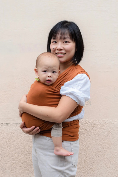 Wrap elastic Boba, Camel - Marsupiu ergonomic