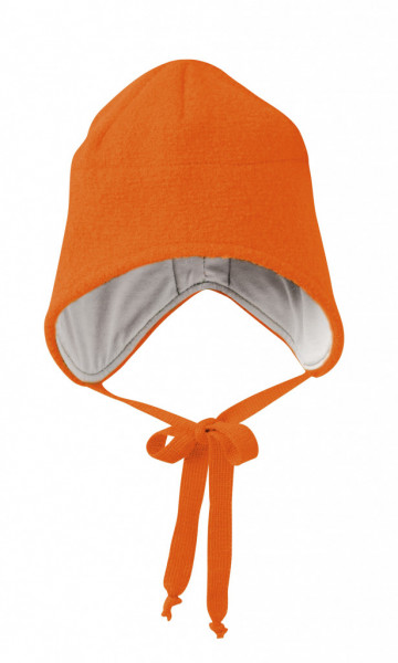 Căciulă din lână fiartă Disana - Orange