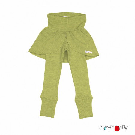 Colanți lână merinos cu fustă Manymonths - Butterfly Pea Green