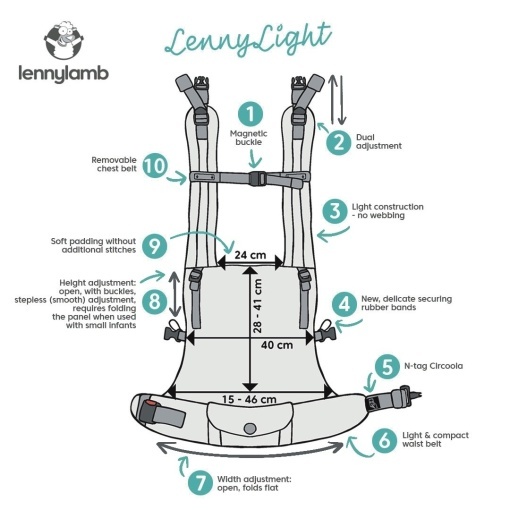 LennyLight - marsupiu ergonomic Lennylamb