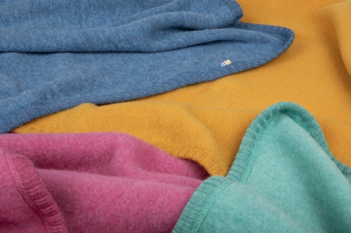 Overall cu mănuși și botoșei lână merinos fleece, Joha - Basic Yellow - Img 3
