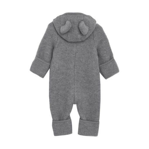 Overall cu urechi lână merinos fleece Huttelihut - Grey spate