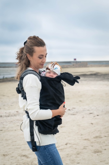 Protecție babywearing softshell - Lennylamb, Black