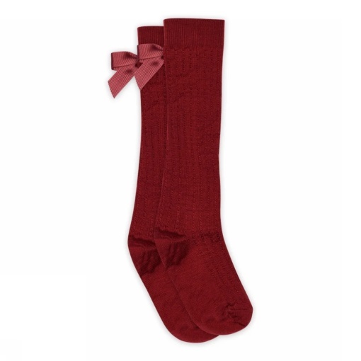Sosete lungi lână merinos mp Denmark- Karanda Red