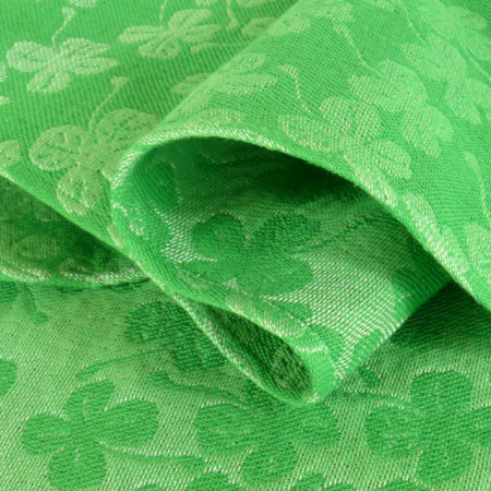 Wrap tesut, portbebe , DIDYMOS - Green Clover size 3 (3,2 m) (bumbac+canepa+matase)