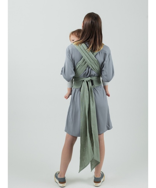 Isara Quick Half Buckle- Sage Green Linen (100% in)