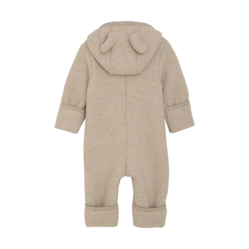Overall cu urechi lână merinos fleece Huttelihut - Camel Melange