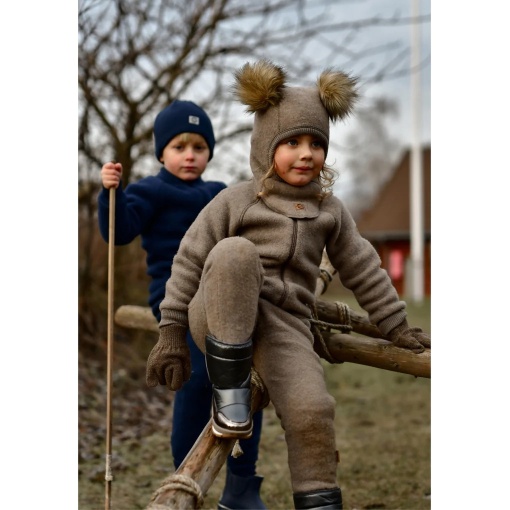 Pantaloni din lână merinos Mikk-line - Melange Denver