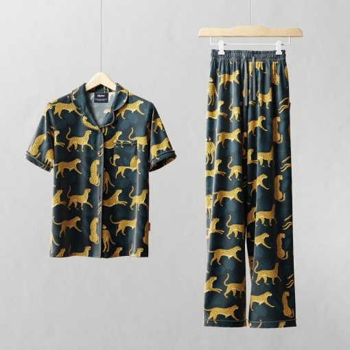 Pijama damă din bambus Zipster - Cheetah