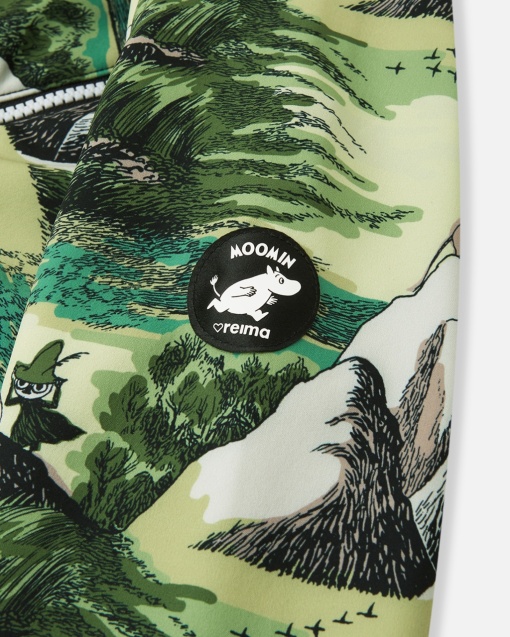 Salopetă softshell Reima  Moomin Skyddad,  Light Lime