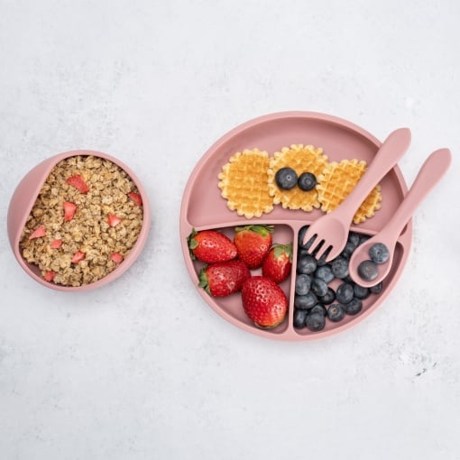 Set Diversificare, AppeKids, 100% Silicon, Basic - Old Rose - Img 6