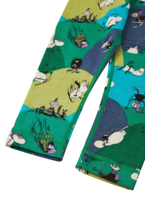 Set lână merinos și lyocell, Reima - Moomin Trivsam Green