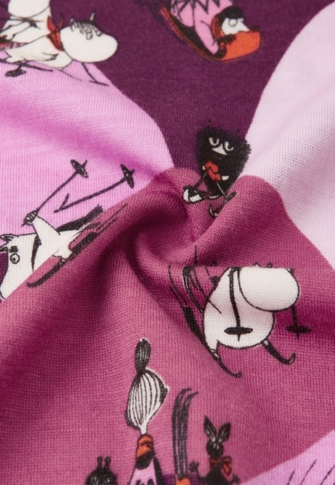 Set lână merinos și lyocell, Reima - Moomin Trivsam Pink