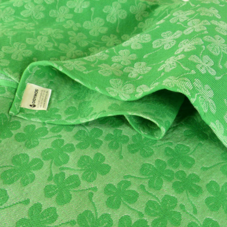 Wrap tesut, portbebe , DIDYMOS - Green Clover size 3 (3,2 m) (bumbac+canepa+matase)