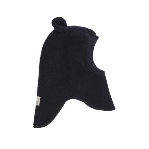 Cagulă dublată lână merinos fiartă Huttelihut - Teddy Dark Navy