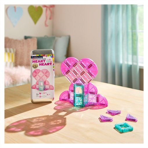 MAGNA-TILES microMAGS Heart to Heart, Travel set, 26 piese
