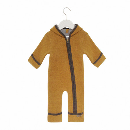 Overall lână merinos fiartă cu mănuși și botoșei, Stapf - Gold/Chestnut