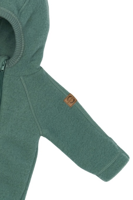 Overall lână merinos fleece Mikk-line - Teddy Balsam Green