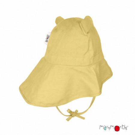 Pălărie ajustabilă ManyMonths Teddy Bear cânepă și bumbac - Citron Curd