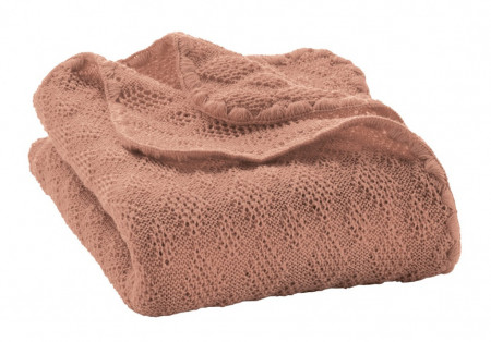 Pătură bebelusi din lână merinos tricotată Disana - Rose