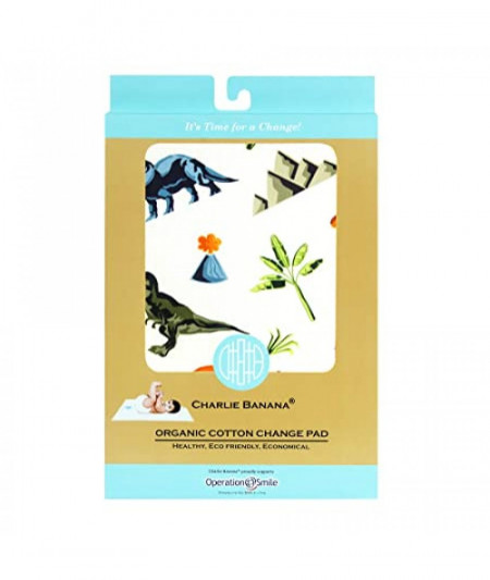 Saltea din bumbac organic pentru schimbarea scutecului Charlie Banana (Change Pad, Aleză) Dinosaurs