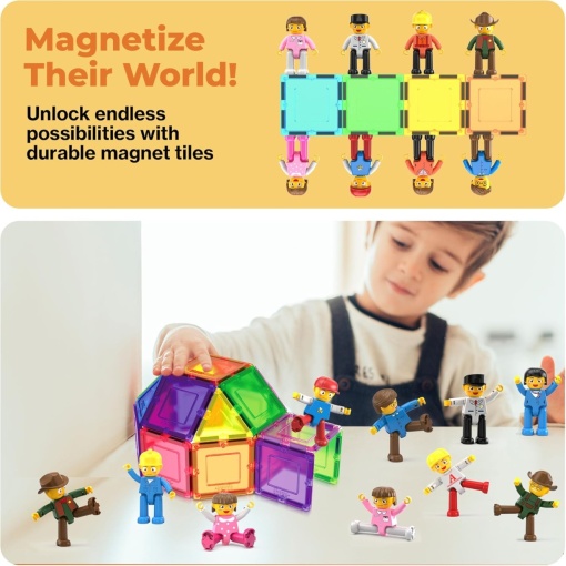 Set PicassoTiles 15 figurine magnetice