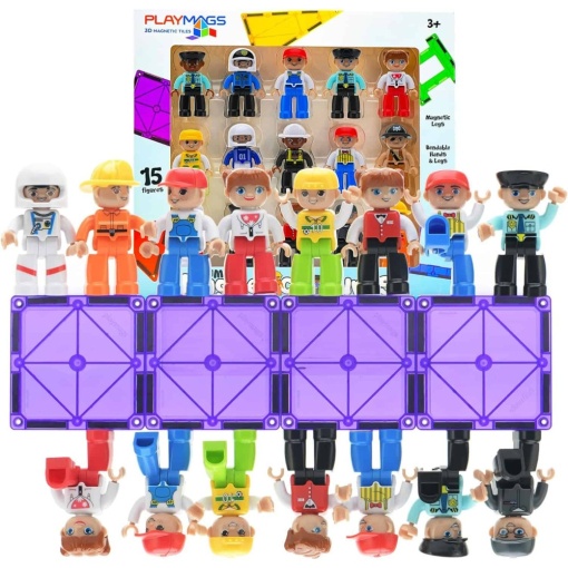 Set Playmags - 15 figurine magnetice mari Jumbo