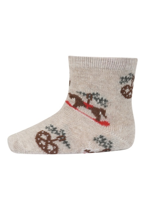 Șosete din bumbac - Julle Beige Melange