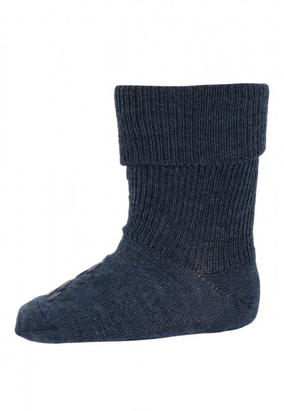 Șosete subțiri antiderapante lână merinos mp Denmark - Dark Denim
