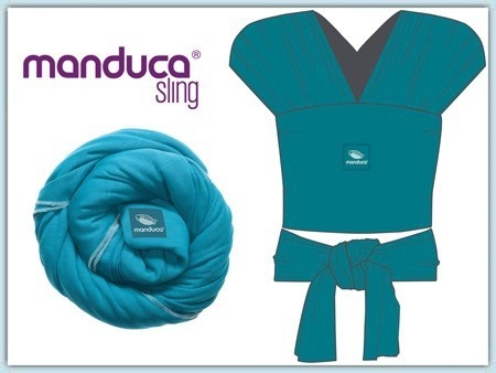 Wrap elastic Manduca, bumbac organic - Ocean - Img 2