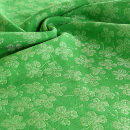 Wrap tesut, portbebe , DIDYMOS - Green Clover size 3 (3,2 m) (bumbac+canepa+matase)