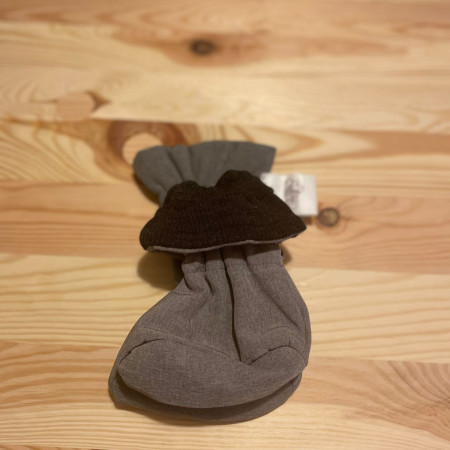 Botosei ajustabili ManyMonths Winter Booties Mam*tec pt babywearing - Foggy Black/Heather Grey