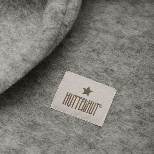 Cagulă dublată lână merinos fiartă Huttelihut - Bunny Grey - Img 3
