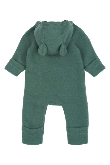 Overall lână merinos fleece Mikk-line - Teddy Balsam Green