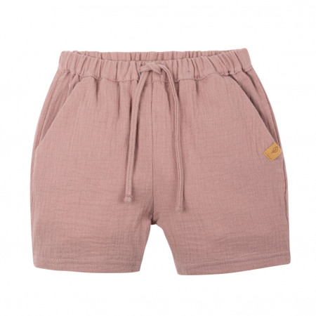 Pantaloni scurți din muselină dublă de bumbac, Pure Pure - Pink Stone