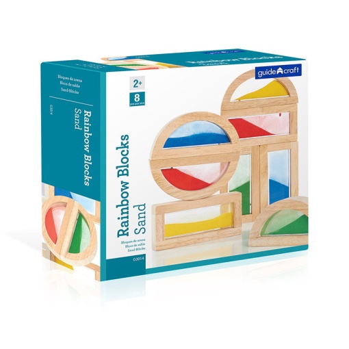 Rainbow Blocks cu nisip colorat, Guidecraft - Img 5