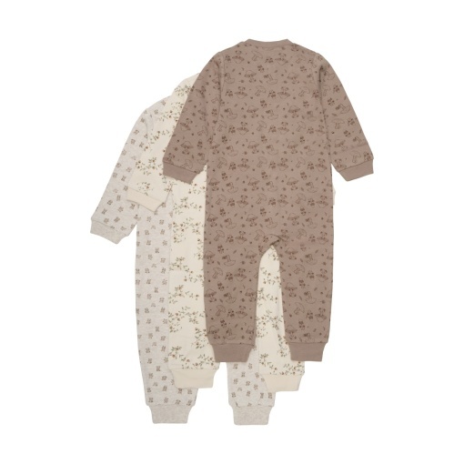 Salopetă cu fermoar din bumbac Pippi - Offwhite ( 1 buc.)