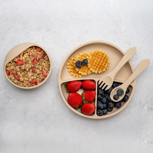 Set Diversificare, AppeKids, 100% Silicon, Basic - Bubble Beige - Img 6