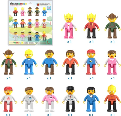 Set PicassoTiles 15 figurine magnetice