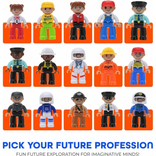 Set Playmags - 15 figurine magnetice mari Jumbo