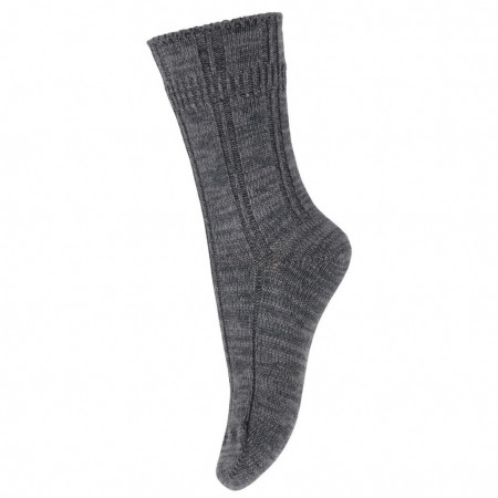 Șosete din lână merinos și bambus (copii și femei) Mp Denmark - Chunky Bee Dark Grey