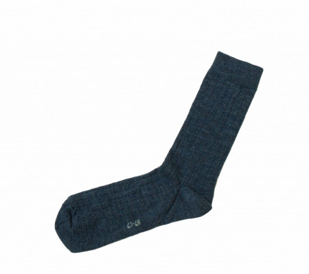 Șosete subtiri din lână merinos Joha - Dark Blue Melange