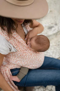 Marsupiu ergonomic, Wrap elastic Boba Blush Meadow (bambus+bumbac)